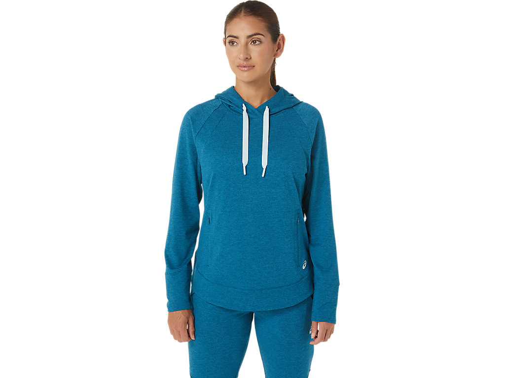 Camiseta Asics Tech Pullover Feminino Turquesa Escuro | 5274-TGERS