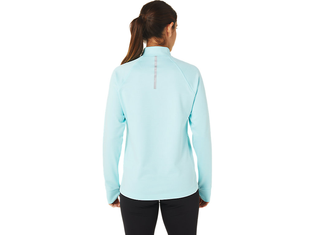 Camiseta Asics Thermopolis 1/4 Zip Feminino Azuis | 9175-XROCF