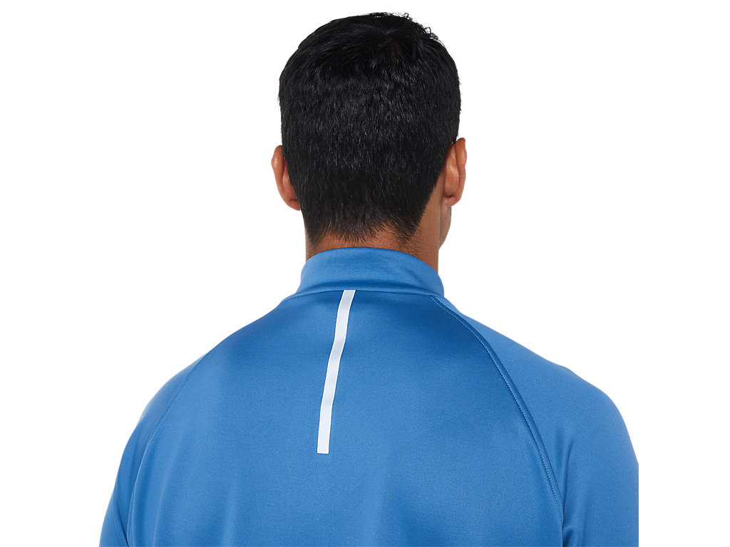 Camiseta Asics Thermopolis Inverno 1/2 Zip Masculino Azuis | 1425-KJTVW