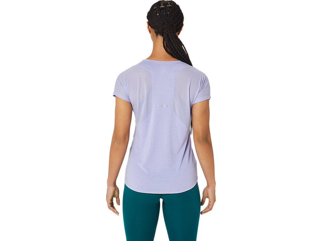 Camiseta Asics V-Neck Sleeve Feminino Roxo | 5904-INDGC