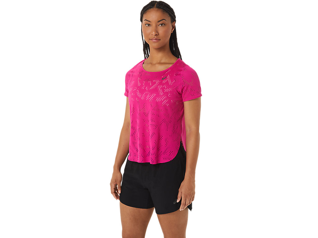 Camiseta Asics Ventilate Actibreeze Sleeve Feminino Rosa | 0219-WSVTQ