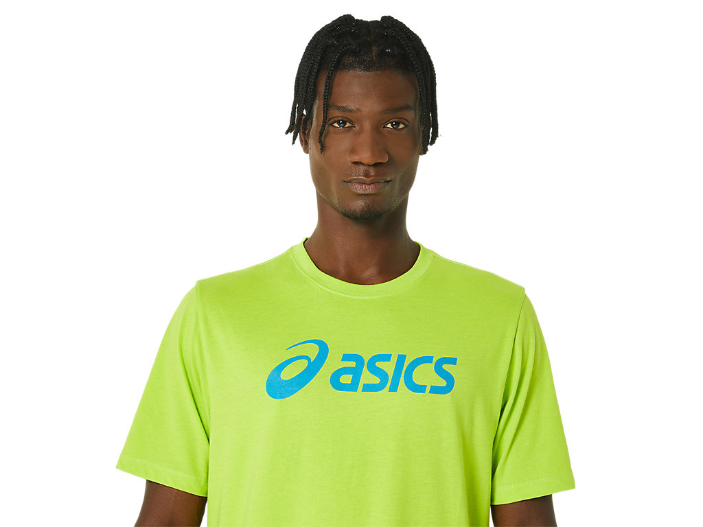 Camiseta Asics Xg Sleeve Lockup Logo Tee Masculino Luz Verdes | 9312-ULDWZ