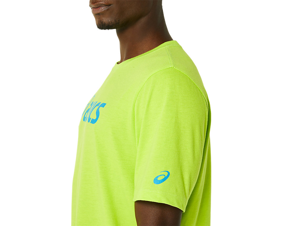 Camiseta Asics Xg Sleeve Lockup Logo Tee Masculino Luz Verdes | 9312-ULDWZ