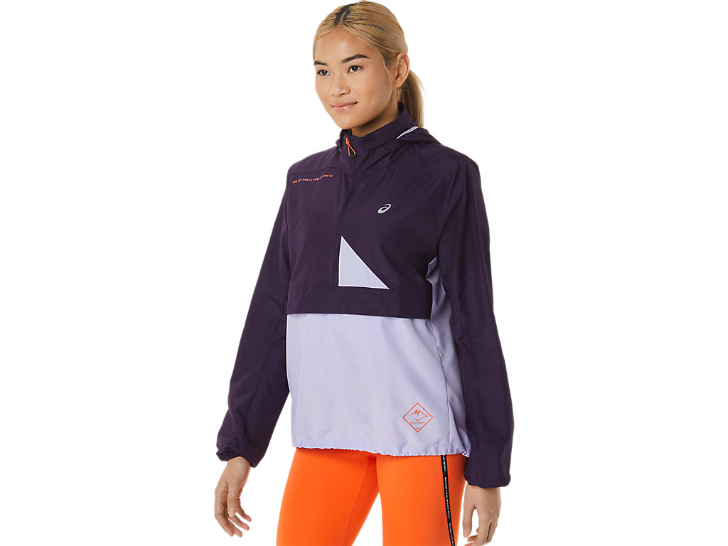 Casaco Asics Fujitrail Anorak Feminino Roxo | 9207-SYWOX