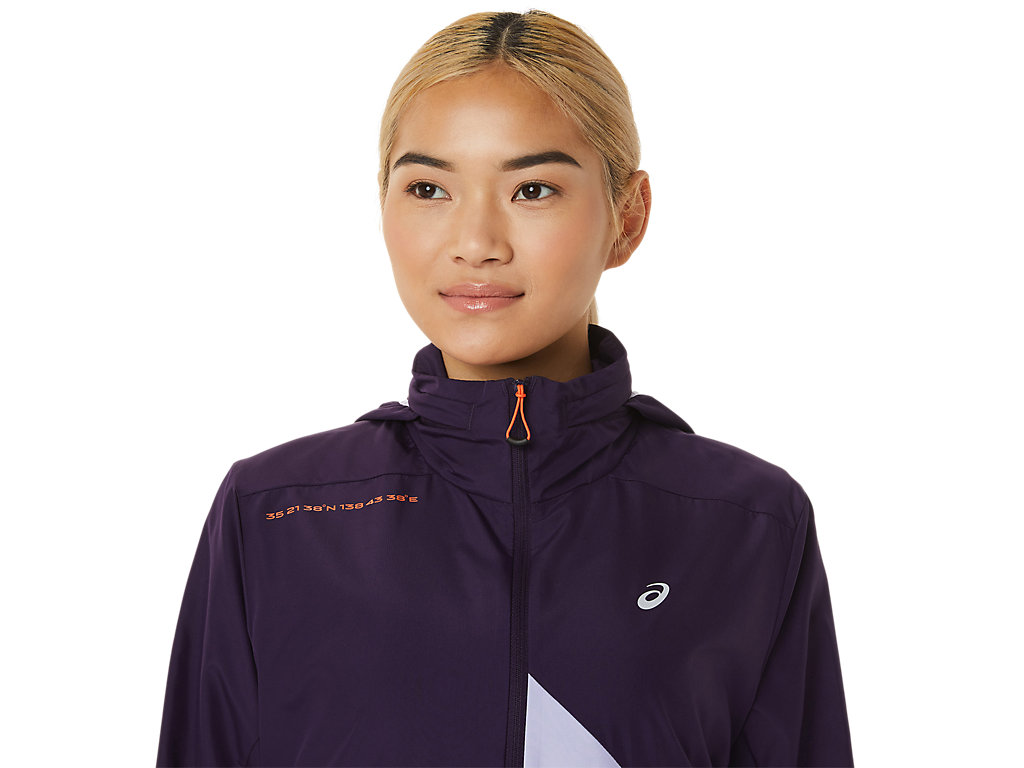 Casaco Asics Fujitrail Anorak Feminino Roxo | 9207-SYWOX