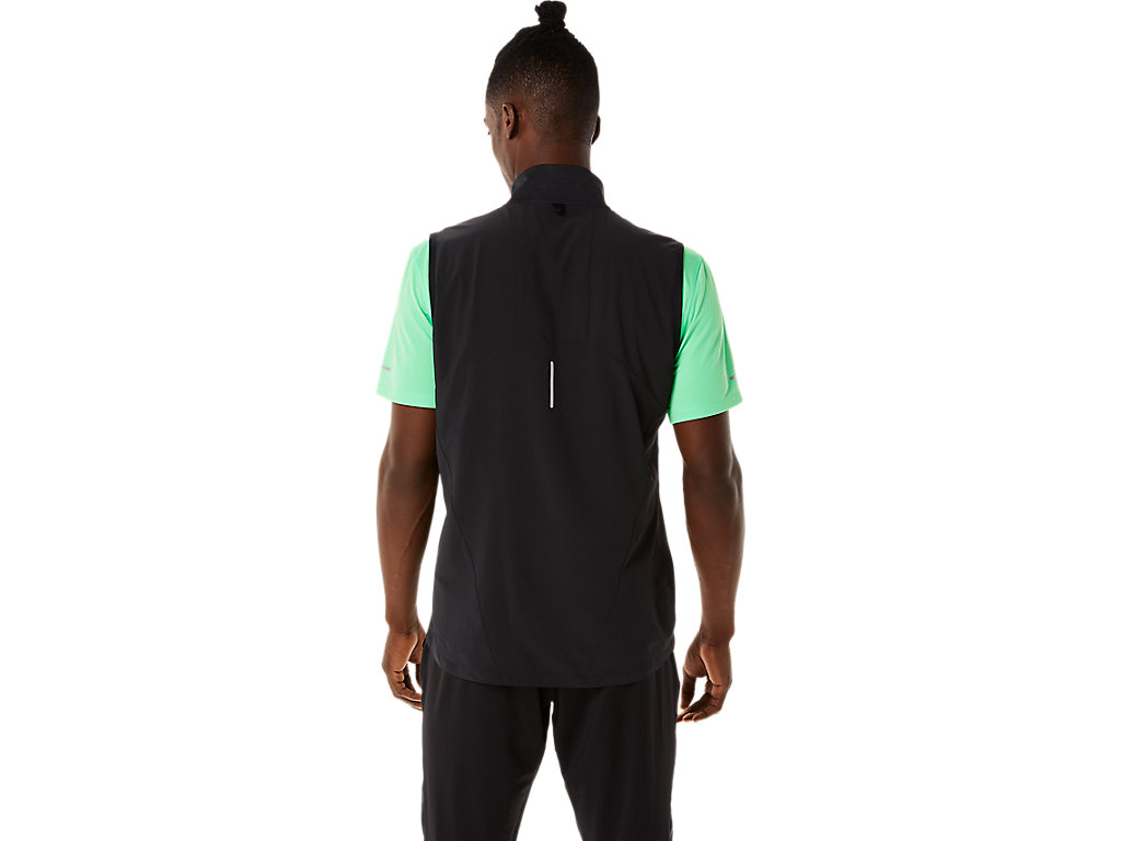 Casaco Asics Lite-Show Vest Masculino Pretas Pretas | 0386-XRBZF