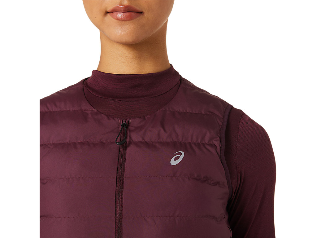 Casaco Asics Runkoyo Acolchoado Vest Feminino Bordeaux | 0456-YWSHG