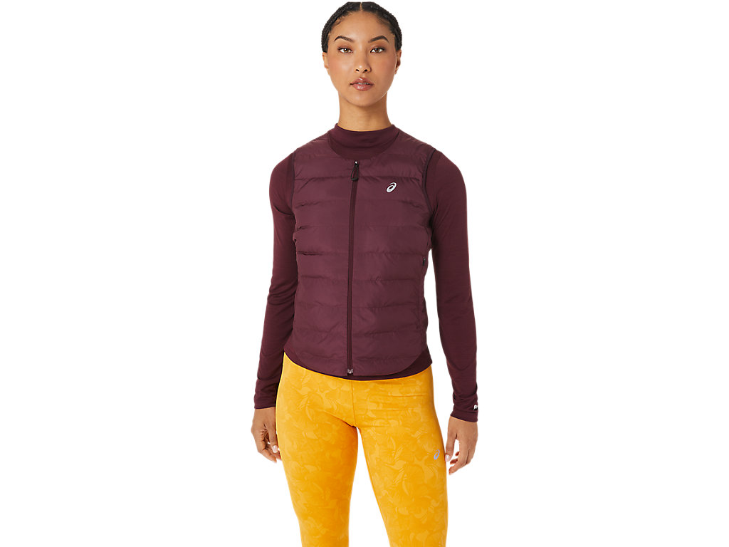 Casaco Asics Runkoyo Acolchoado Vest Feminino Bordeaux | 0456-YWSHG