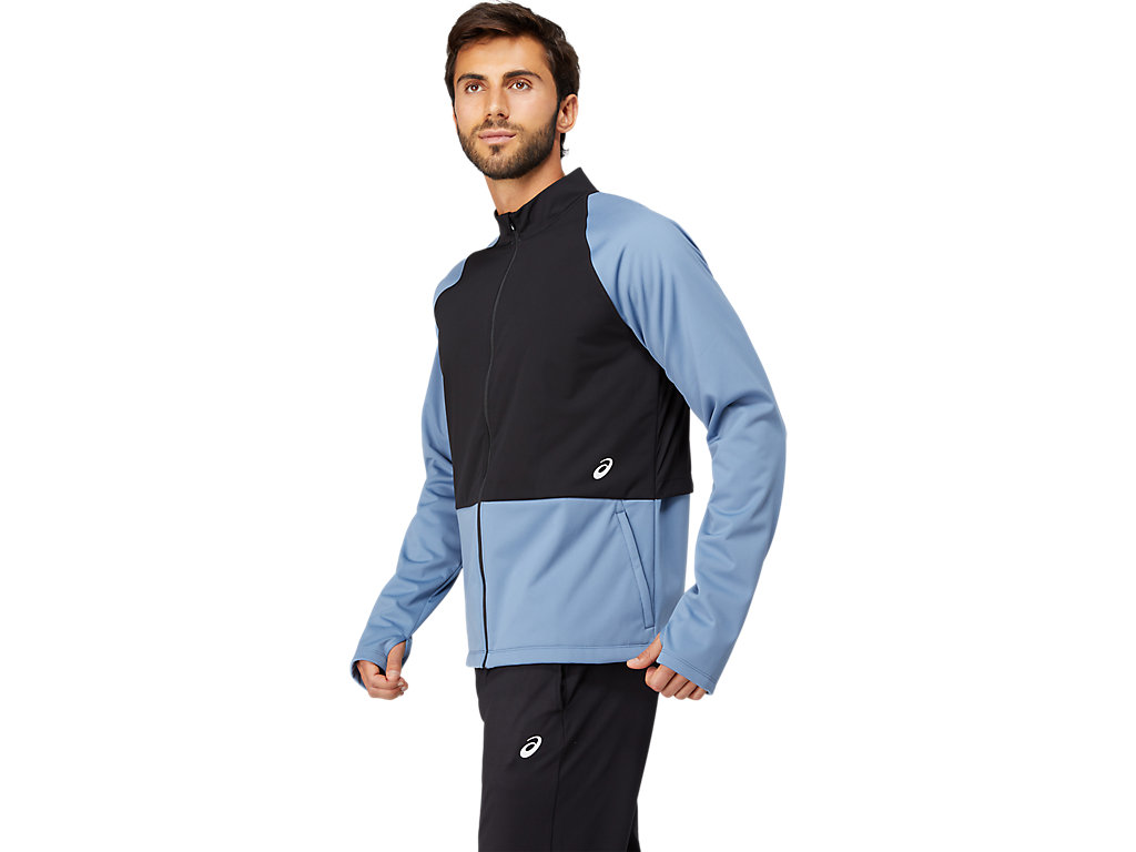 Casaco Asics Thermostorm Full Zip Masculino Azuis Pretas | 6943-DAJFG