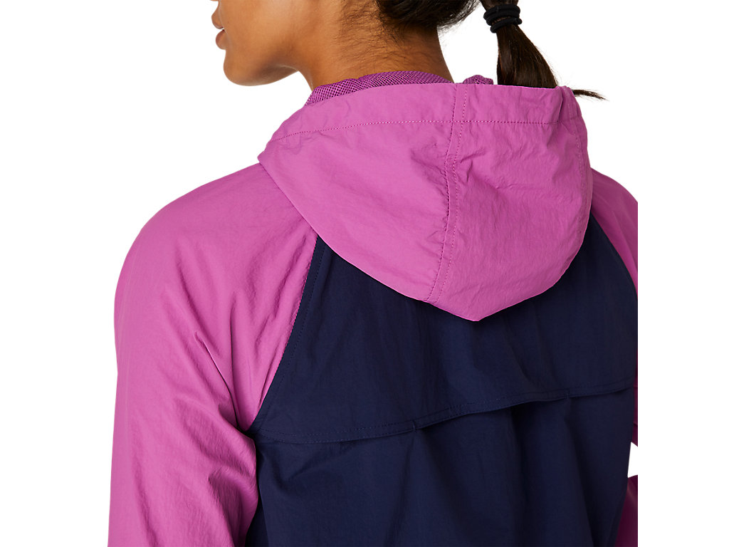 Casaco Asics W Anorak Feminino Roxo Azul Marinho | 0586-JEGTN