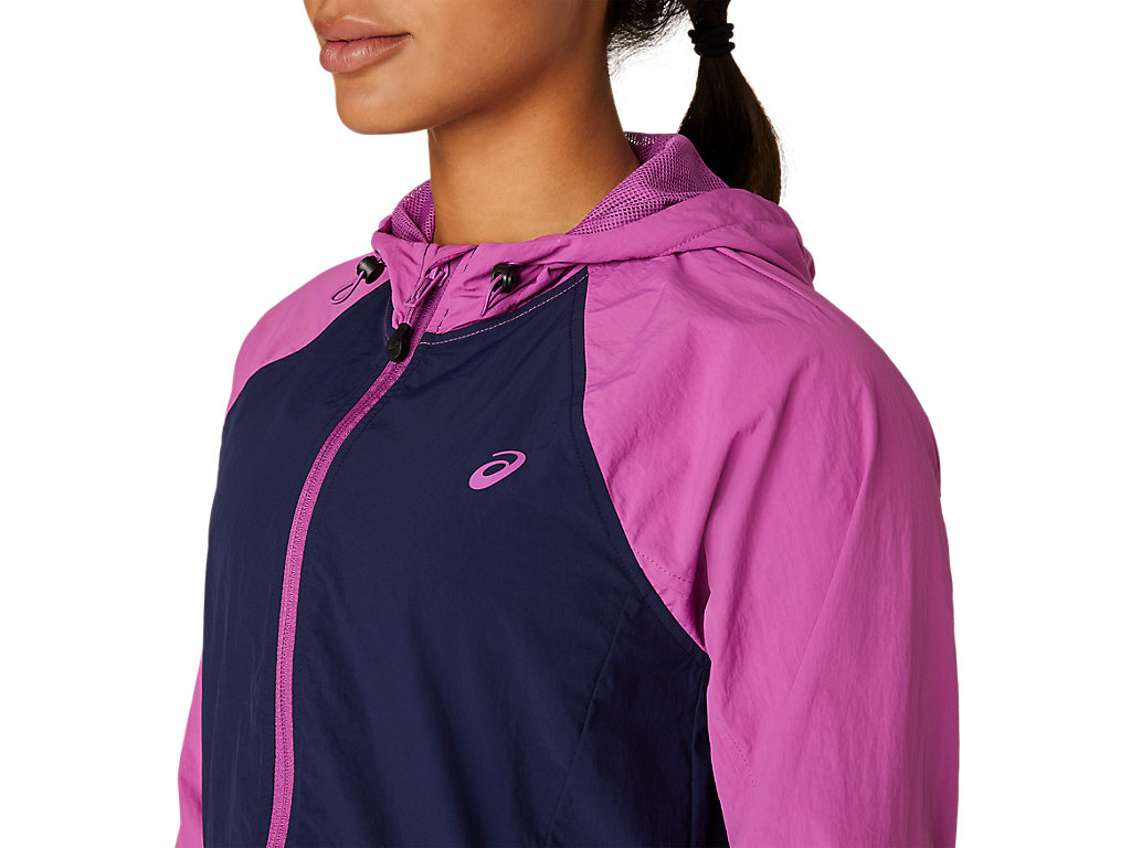 Casaco Asics W Anorak Feminino Roxo Azul Marinho | 0586-JEGTN