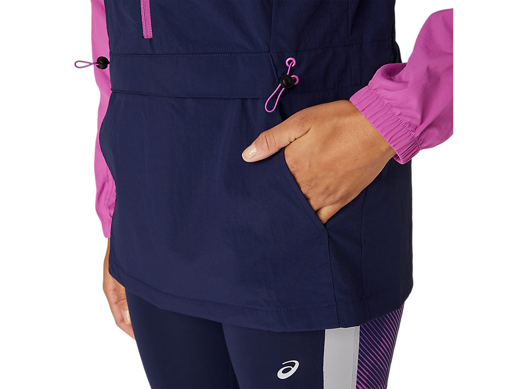 Casaco Asics W Anorak Feminino Roxo Azul Marinho | 0586-JEGTN