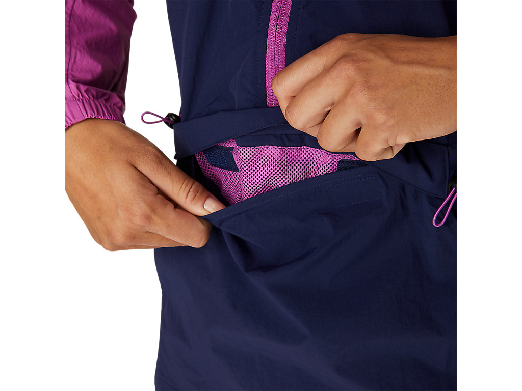 Casaco Asics W Anorak Feminino Roxo Azul Marinho | 0586-JEGTN