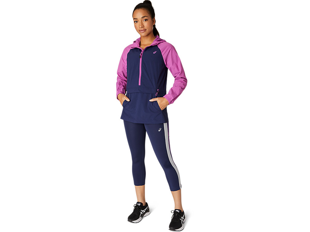 Casaco Asics W Anorak Feminino Roxo Azul Marinho | 0586-JEGTN