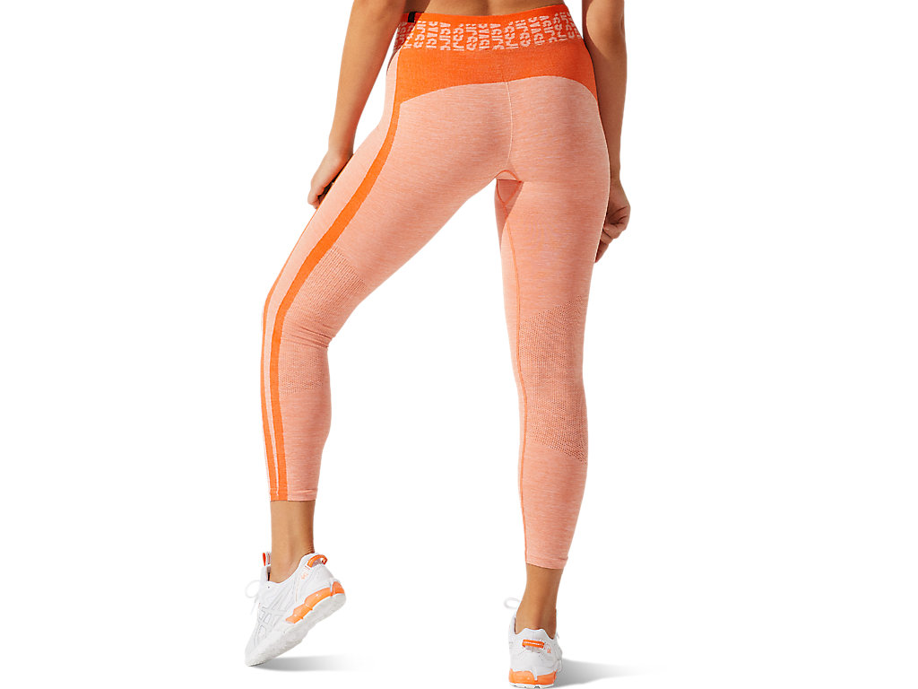 Leggings Asics Cropped Logo Seamless Feminino Laranja | 5810-EHCWN