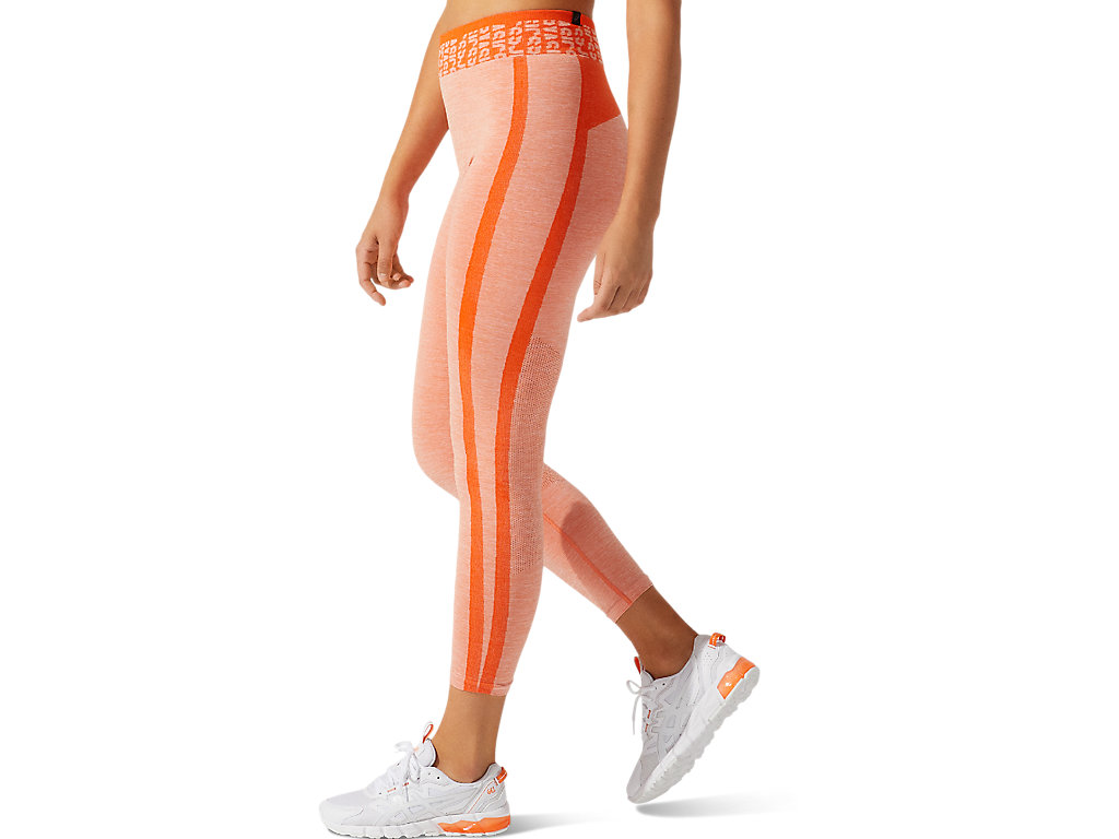 Leggings Asics Cropped Logo Seamless Feminino Laranja | 5810-EHCWN