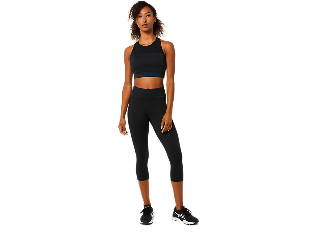 Leggings Asics Kate Pocket Capri Feminino Pretas | 5397-XWGEQ