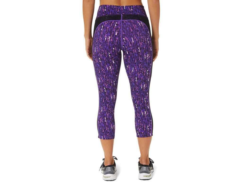 Leggings Asics Kate Pocket Capri Feminino Roxo Pretas | 7352-XQFKD