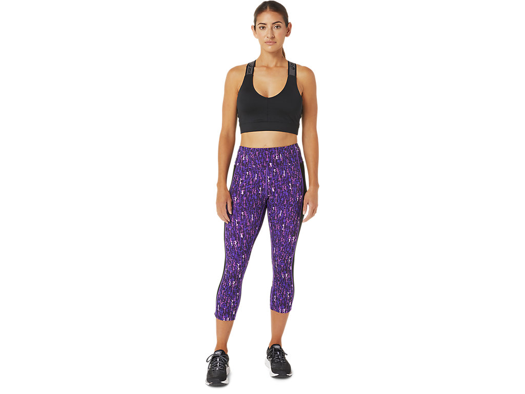 Leggings Asics Kate Pocket Capri Feminino Roxo Pretas | 7352-XQFKD