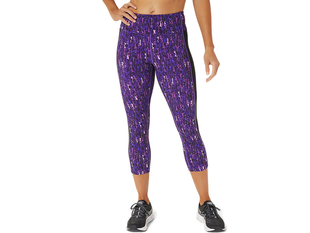 Leggings Asics Kate Pocket Capri Feminino Roxo Pretas | 7352-XQFKD