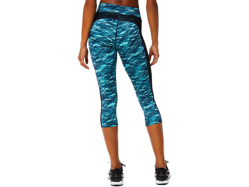 Leggings Asics Kate Pocket Capri Feminino Azul Marinho Multicoloridas | 9760-MISWU