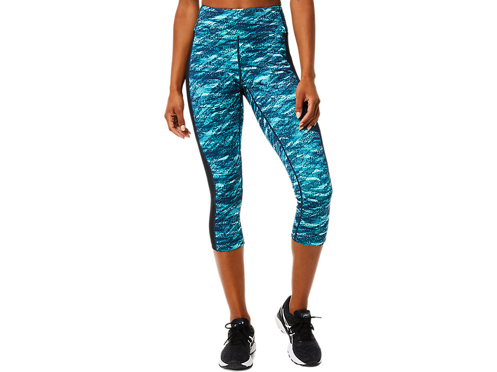 Leggings Asics Kate Pocket Capri Feminino Azul Marinho Multicoloridas | 9760-MISWU