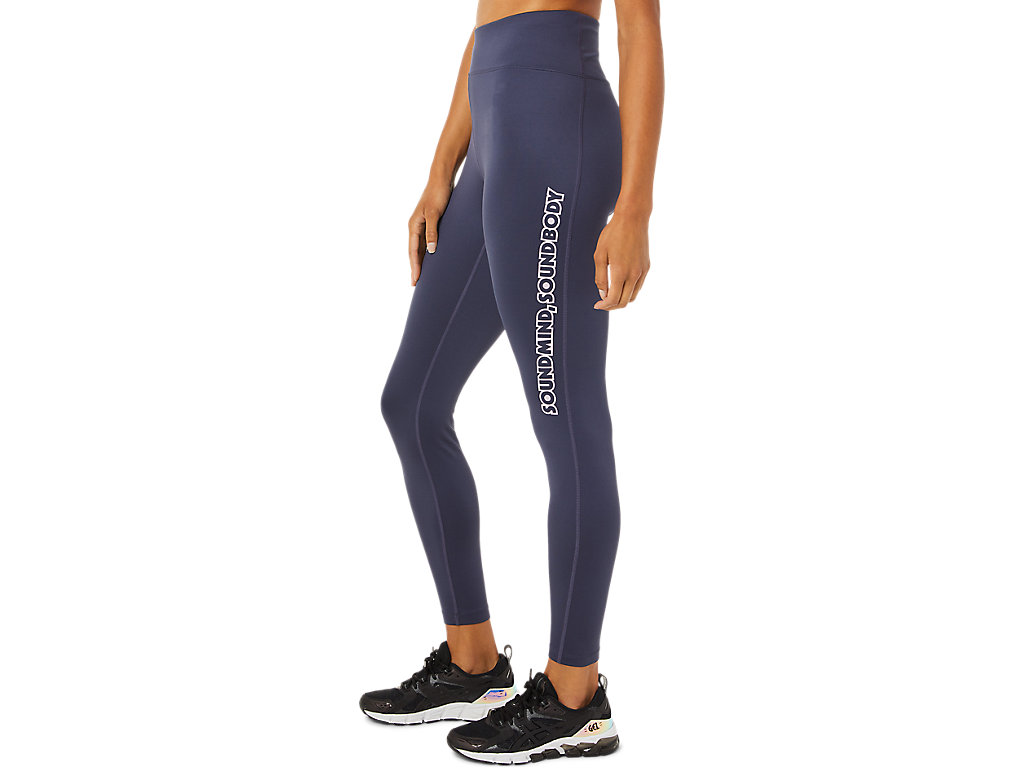 Leggings Asics Logo Gráficas Feminino Azul Anil | 5830-DYNAU