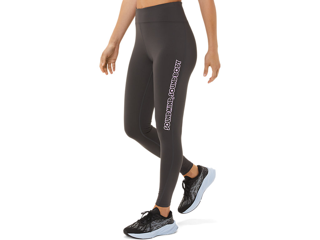 Leggings Asics Logo Gráficas Feminino Obsidiana Cinzentas | 7254-DPFYB