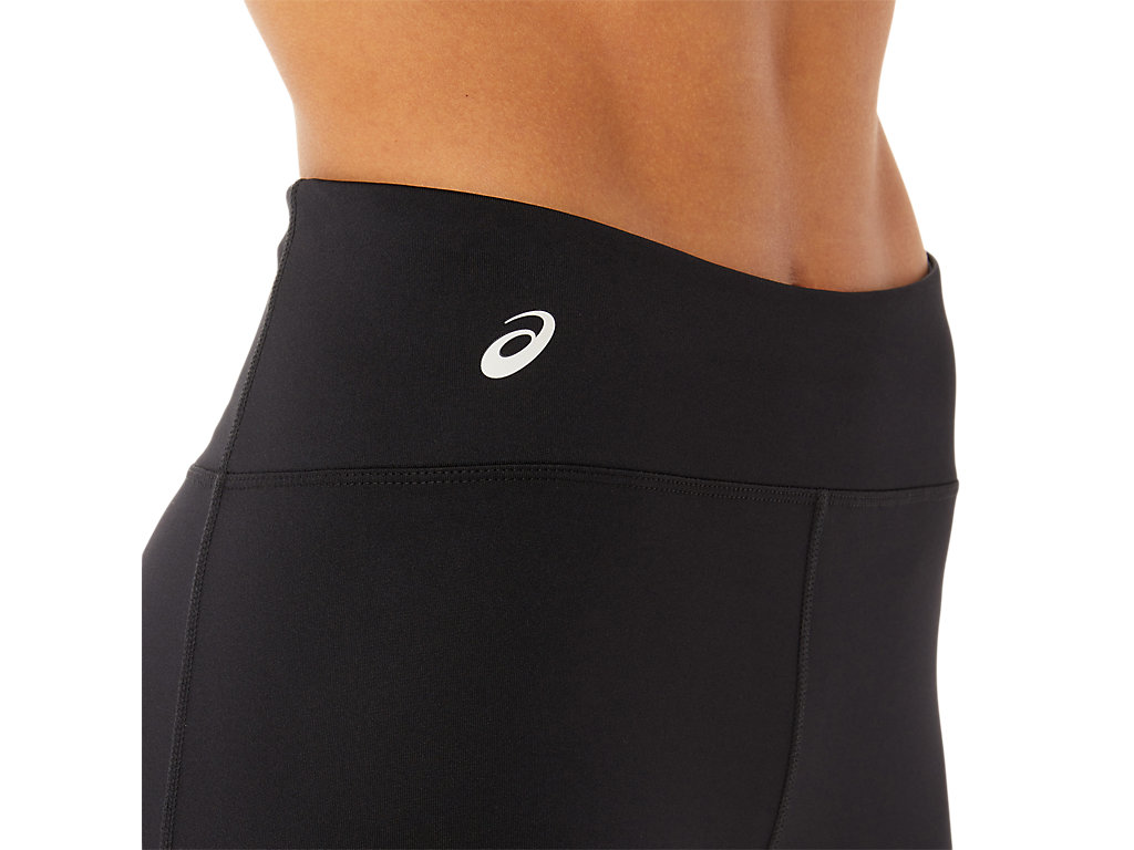 Leggings Asics Logo Gráficas Feminino Pretas Cinzentas | 1809-ZLROB