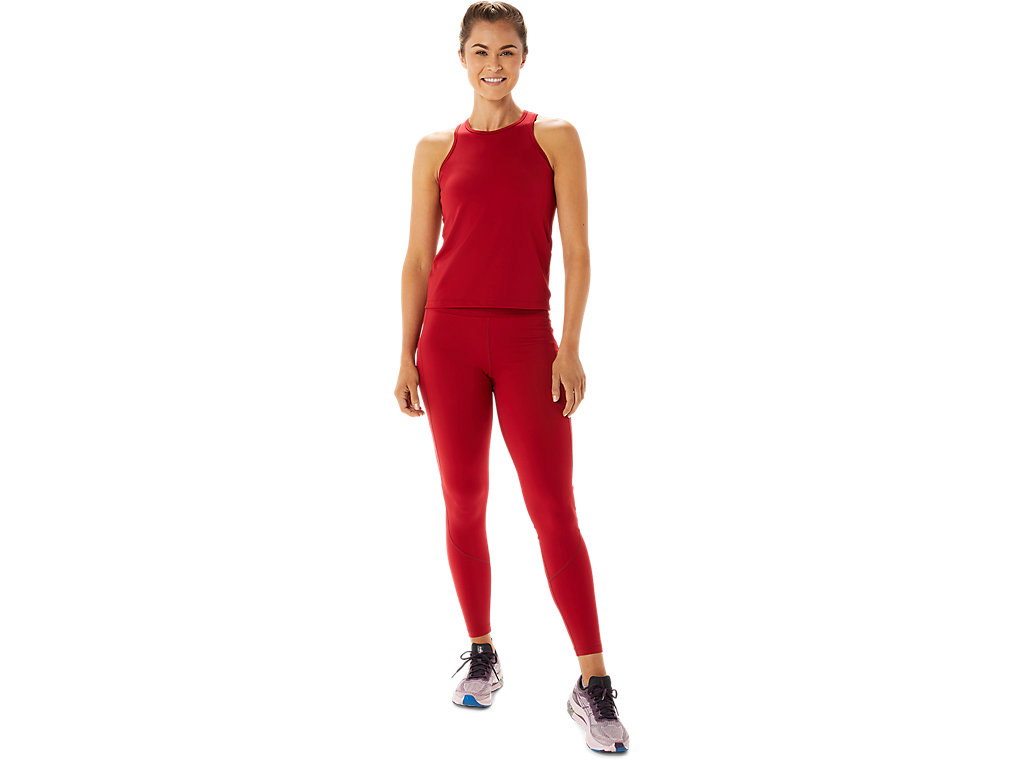 Leggings Asics Movekoyo Treino Feminino Vermelhas | 7938-KWMJR