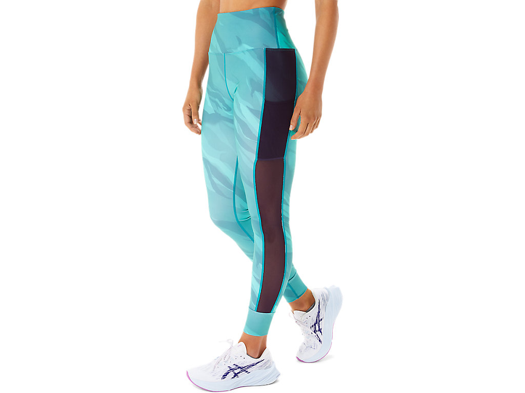 Leggings Asics Treino Gráficas Feminino Verdes Escuro | 9276-JZERA