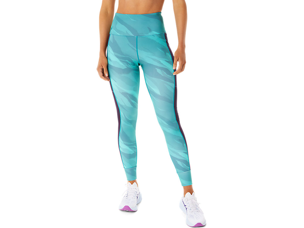 Leggings Asics Treino Gráficas Feminino Verdes Escuro | 9276-JZERA