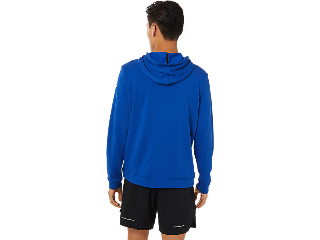 Moletom Com Capuz Asics La Masculino Azul Marinho | 8305-ASTVM