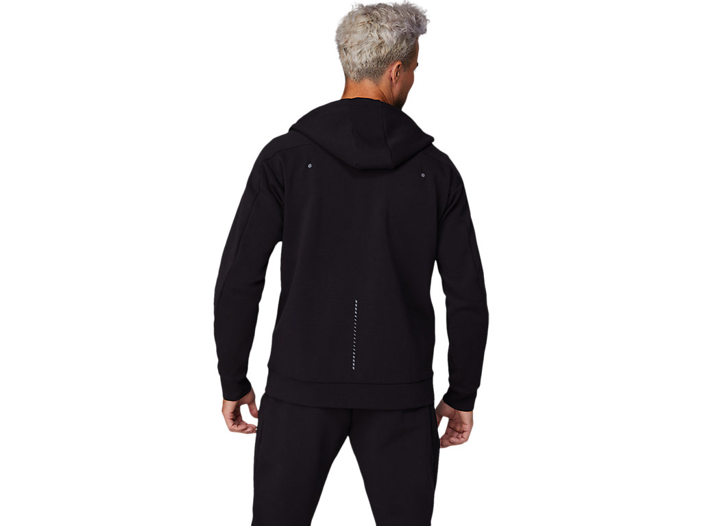 Moletom Com Capuz Asics Mobility Knit Full Zip Masculino Pretas | 7043-LHPIF