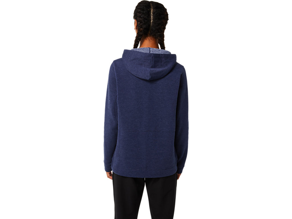 Moletom Com Capuz Asics Pullover Feminino Azul Marinho | 7986-USHCW