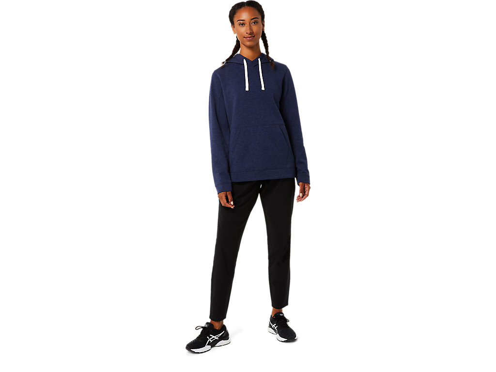 Moletom Com Capuz Asics Pullover Feminino Azul Marinho | 7986-USHCW