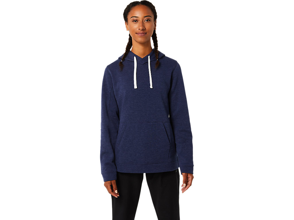 Moletom Com Capuz Asics Pullover Feminino Azul Marinho | 7986-USHCW