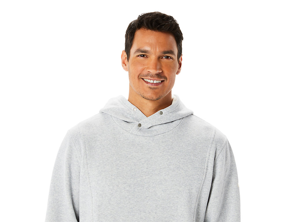 Moletom Com Capuz Asics Sunday Fleece Lam Masculino Luz Cinzentas | 4097-WSLGZ