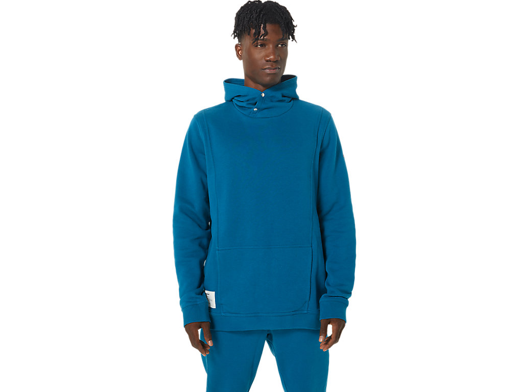 Moletom Com Capuz Asics Sunday Fleece Masculino Turquesa Escuro | 2936-VLAMH