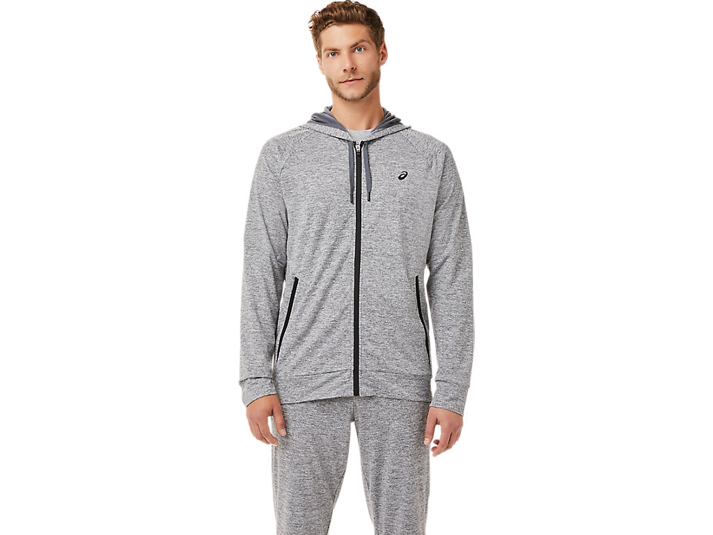 Moletom Com Capuz Asics Tech Full Zip Masculino Cinzentas | 1893-QCHPD