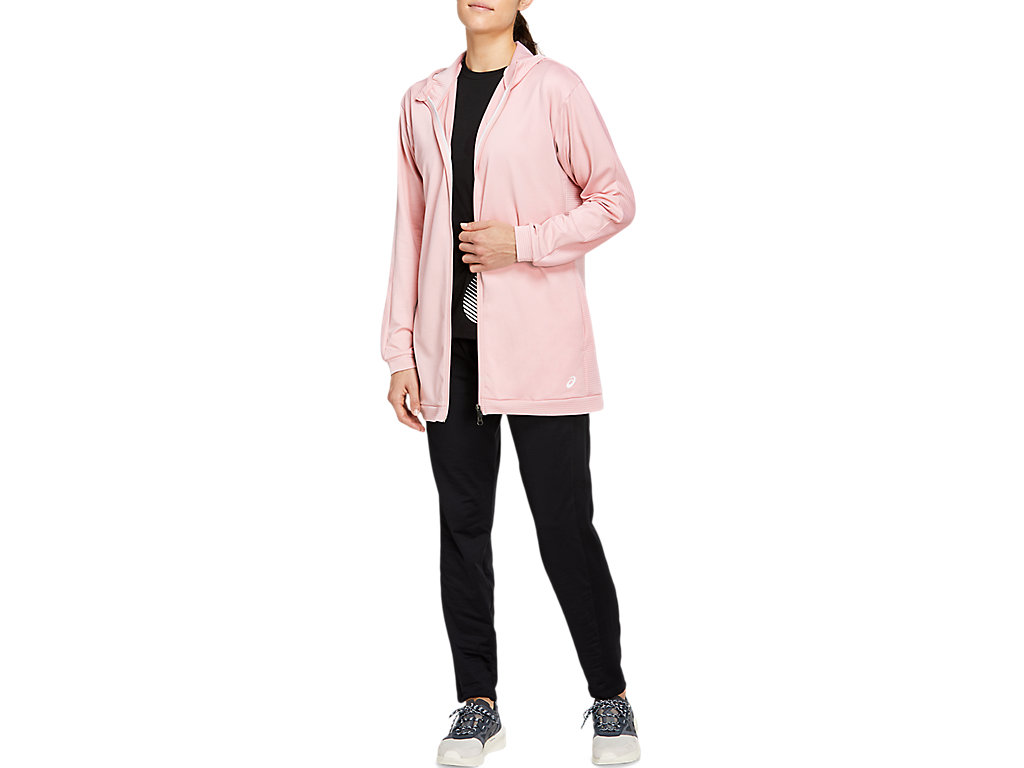 Moletom Com Capuz Asics Thermopolis Fleece Full-Zip Feminino Coral | 7510-ANPFB