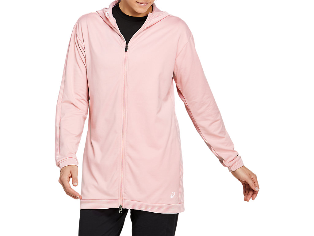 Moletom Com Capuz Asics Thermopolis Fleece Full-Zip Feminino Coral | 7510-ANPFB