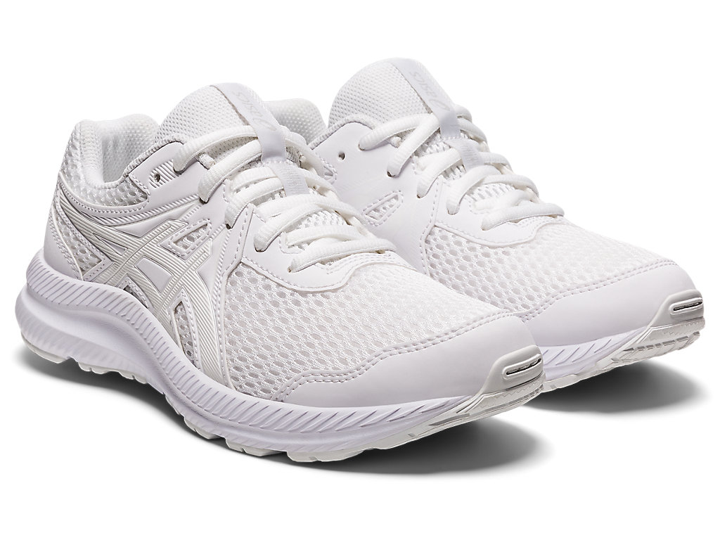 Running Shoes Asics Contend 7 Grade School Criança Branco Branco | 3410-SJBLR