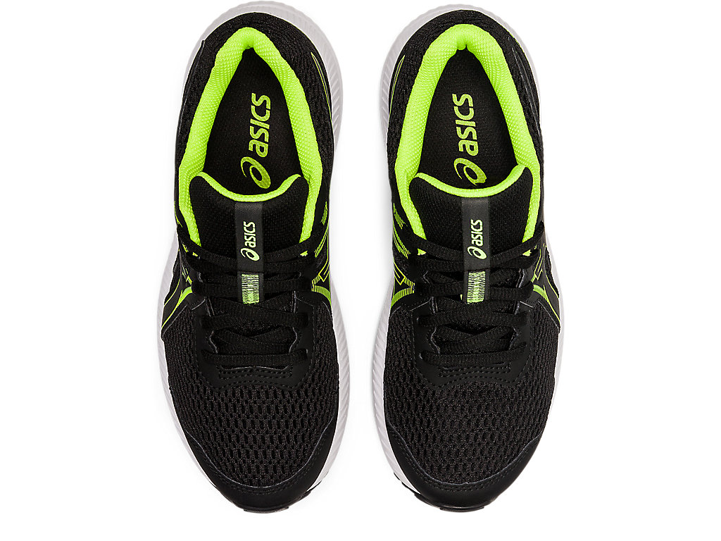 Running Shoes Asics Contend 7 Grade School Criança Pretas Verdes | 8754-RLKPD