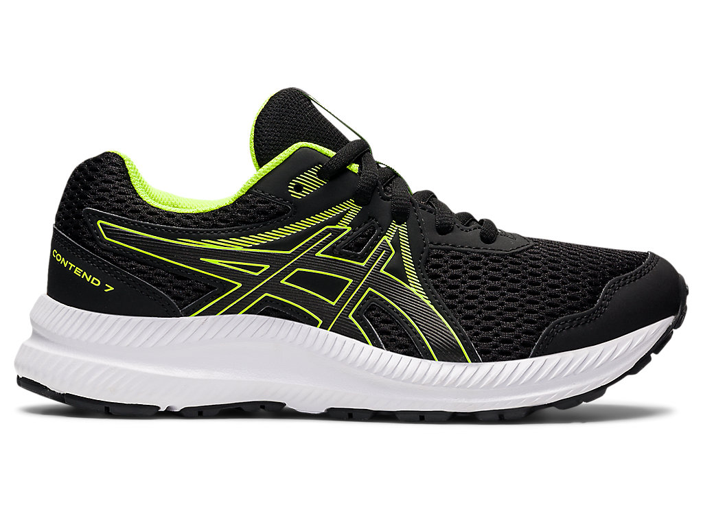 Running Shoes Asics Contend 7 Grade School Criança Pretas Verdes | 8754-RLKPD