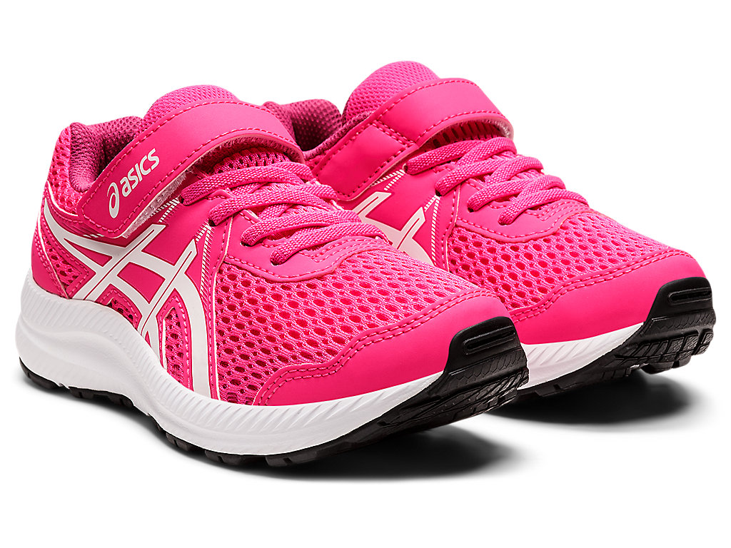 Running Shoes Asics Contend 7 Pre-School Criança Rosa Branco | 1764-SQPMZ