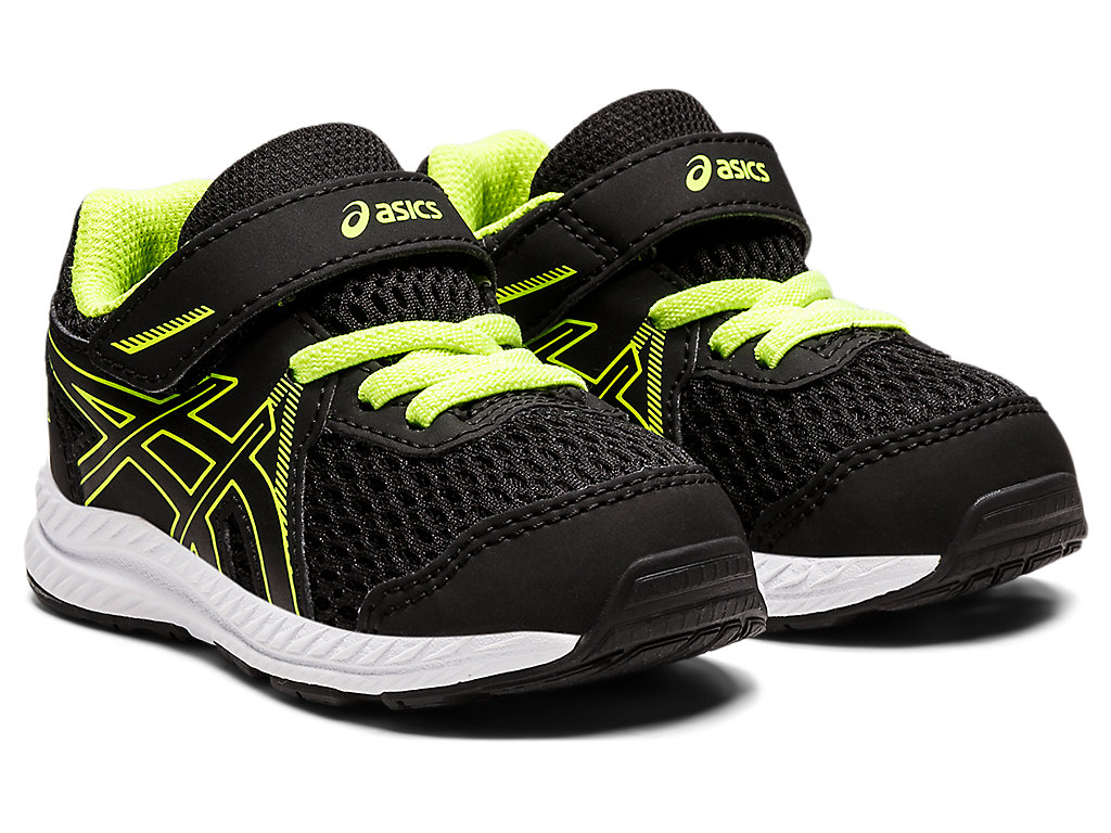 Running Shoes Asics Contend 7 Toddler Size Criança Pretas Verdes | 7614-PXQKN