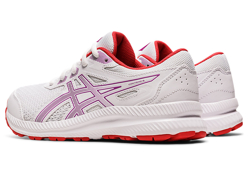 Running Shoes Asics Contend 8 Grade School Criança Branco Roxo | 0346-DVKSZ