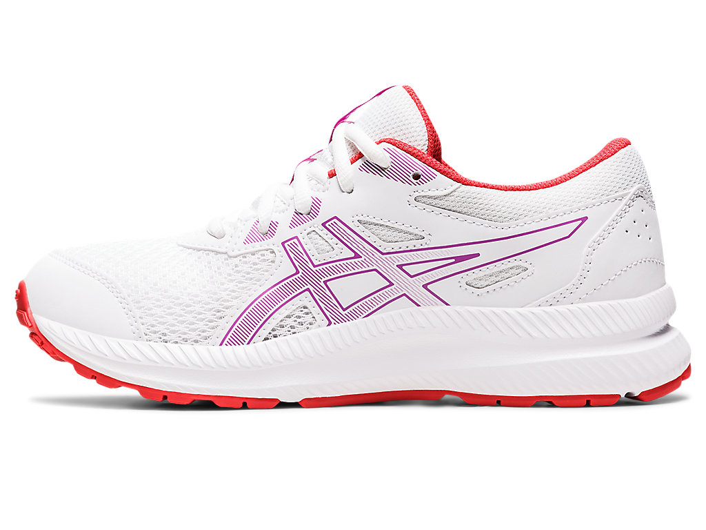 Running Shoes Asics Contend 8 Grade School Criança Branco Roxo | 0346-DVKSZ