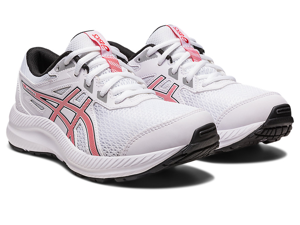 Running Shoes Asics Contend 8 Grade School Criança Branco Vermelhas | 2781-JVIAN